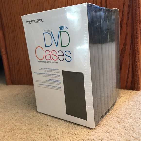 Memorex Standard DVD CD Storage Cases 10 Pack Sealed Black Home Organization - Picture 6 of 7